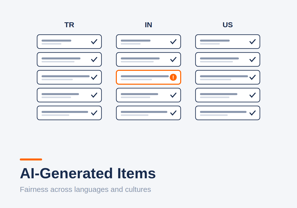 AI-Generated Items Across Languages